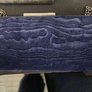 Sondra Roberts blue velvet clutch